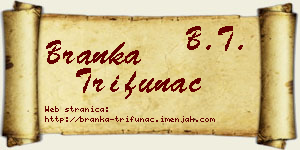 Branka Trifunac vizit kartica